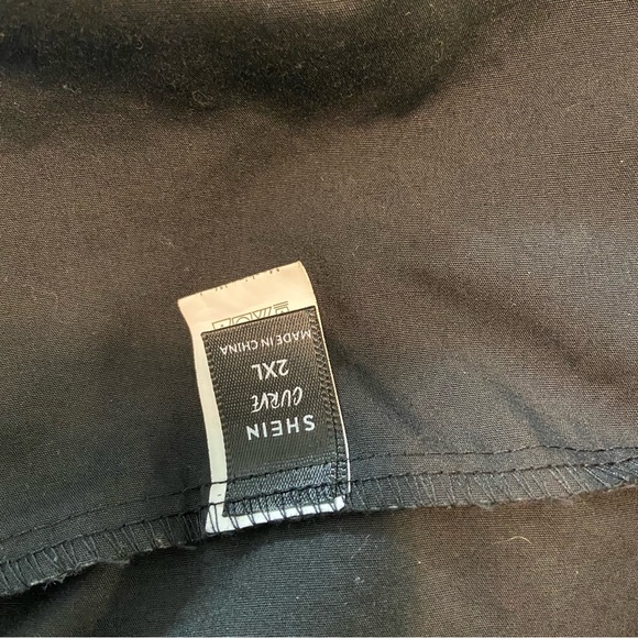 SHEIN Curve 2XL Houndstooth Black Mini Dress Mod Plus Size Curvy Volup - Picture 12 of 13